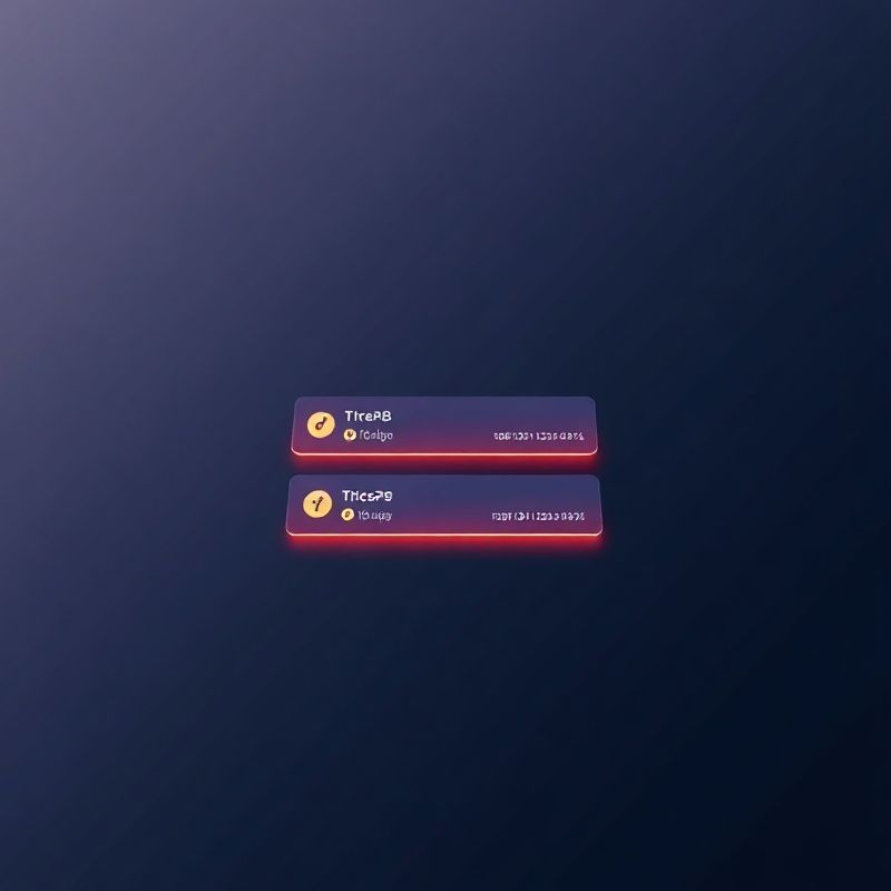 Three glowing pricing tier cards on an indigo surface